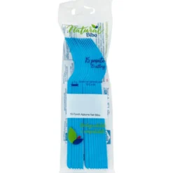 BIBO NATURAL 15 FORCHETTE BIODEGRADABILI e COMPOSTABILI AZZURRE