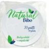 BIBO NATURAL 20 PIATTI DESSERT 17 CM DIAMETRO BIODEGRADABILI e COMPOSTABILI