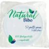 BIBO NATURAL 50 PIATTI PIANI 21,5 CM DIAMETRO BIODEGRADABILI e COMPOSTABILI