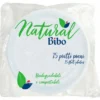 BIBO NATURAL 15 PIATTI PIANI DIAMETRO 21,5 CM BIODEGRADABILI E COMPOSTABILI