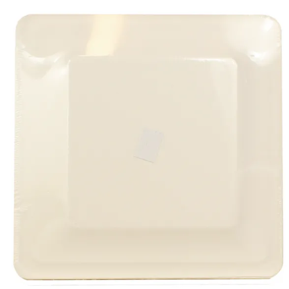 BIBO NATURAL 25 PIATTI QUADRATI DM 20 cm BIODEGRADABILI e COMPOSTABILI