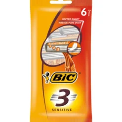 BIC RASOIO SENSITIVE 3 LAME USA & GETTA 6 PEZZI