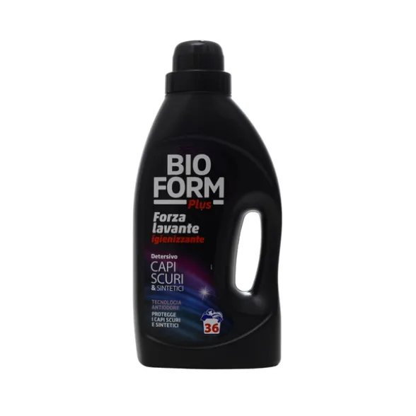 BIOFORM PLUS DETERSIVO IGIENIZZANTE LIQUIDO BUCATO LAVATRICE CAPI SCURI & SINTETICI 36 LAVAGGI 1625 ML