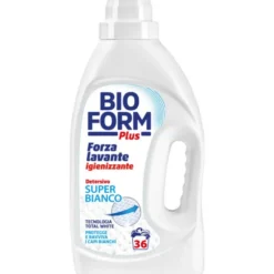 BIOFORM PLUS DETERSIVO LIQUIDO BUCATO LAVATRICE IGIENIZZANTE SUPER BIANCO 36 LAVAGGI