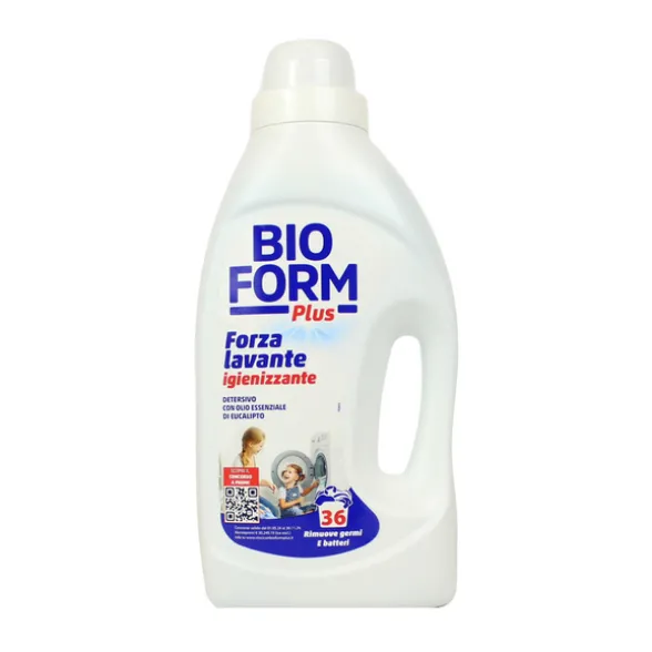 BIOFORM PLUS IGIENIZZANTE DETERSIVO LIQUIDO BUCATO LAVATRICE CON OLIO ESSENZIALE DI EUCALIPTO 36 LAVAGGI 1625 ML