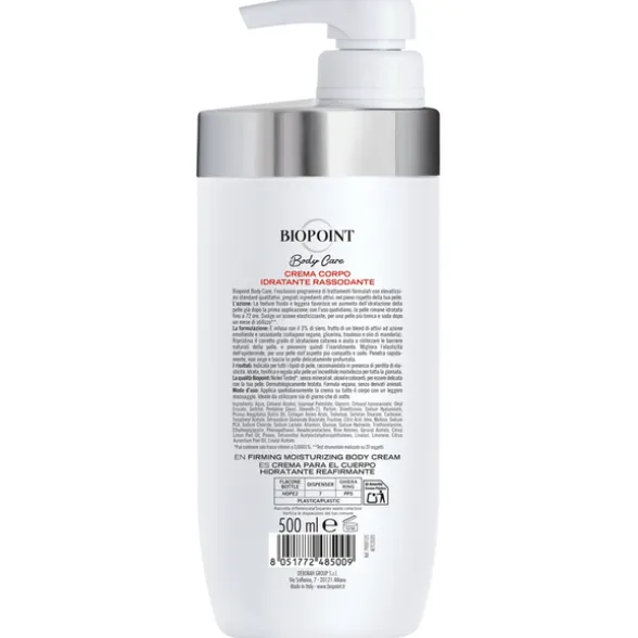 BIOPOINT BODY CARE CREMA CORPO IDRATAZIONE SUBLIME PELLE NORMALE E SECCA 500 ML