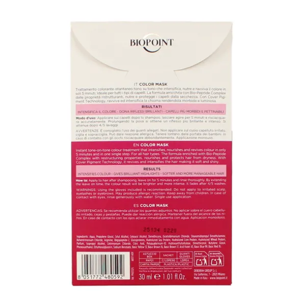 BIOPOINT CIOCCOLATO DORATO COLORE E TRATTAMENTO IN 5 MINUTI BUSTINA 30 ML