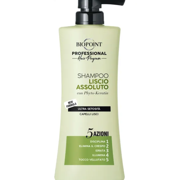 BIOPOINT PROFESSIONAL LISCIO ASSOLUTO SHAMPOO FORMULA ULTRA SETOSITA' 5 AZIONI CAPELLI LISCI 400 ML