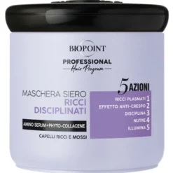BIOPOINT PROFESSIONAL MASCHERA RICCI DISCIPLINATI 5 AZIONI CAPELLI RICCI E MOSSI AMINO SERUM+PHYTO-COLLAGENE 400 ML