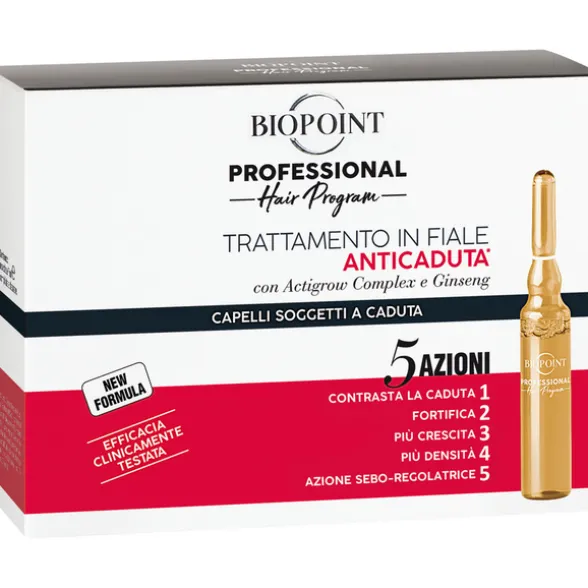 BIOPOINT PROFESSIONAL PERSONAL 10 FIALE DA 7 ML TRATTAMENTO ANTICADUTA RINFORZANTE 5 AZIONI CAPELLI SOGGETTI A CADUTA