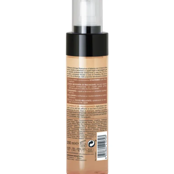 BIOPOINT PROFESSIONAL RIPARAZIONE E BELLEZZA BALSAMO BI-FASE FORMULA RISTRUTTURANTE 5 AZIONI PER CAPELLI FRAGILI E DANNEGGIATI 200 ML