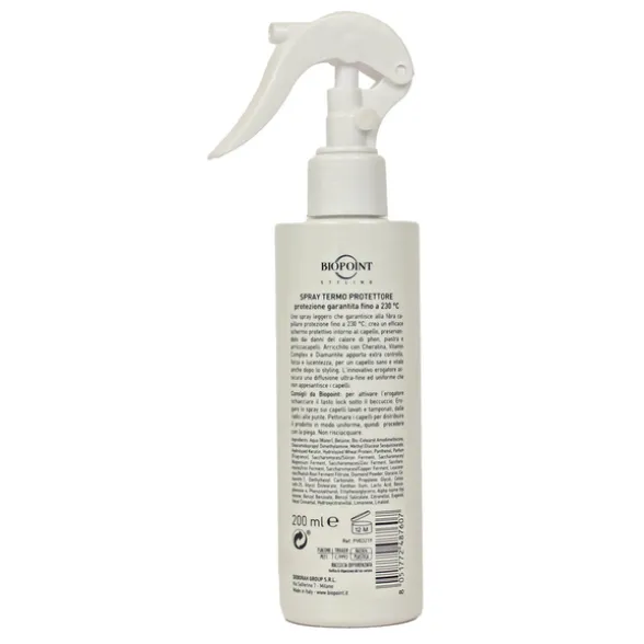 BIOPOINT STYLING SPRAY TERMO PROTETTORE PROTEZIONE GARANTITA FINO A 230° 200 ML