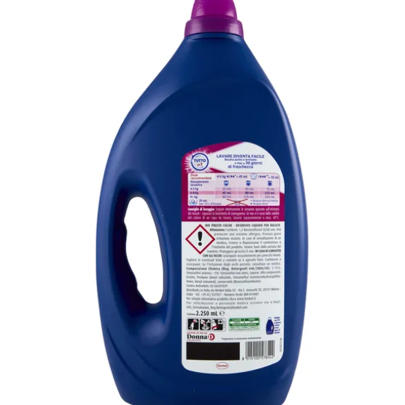 BIO PRESTO DETERSIVO LIQUIDO BUCATO LAVATRICE TUTTO IN 1 COLOR 50 LAVAGGI 2250 ML