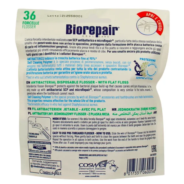 BIOREPAIR 36 FORCELLE INTERDENTALI MONOUSO ALLA MENTA FRESCA