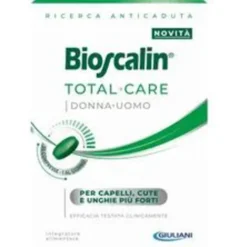 BIOSCALIN INTEGRATORE ALIMENTARE TOTAL CARE DONNA UOMO PER CAPELLI CUTE UNGHIE FORTI 30 COMPRESSE