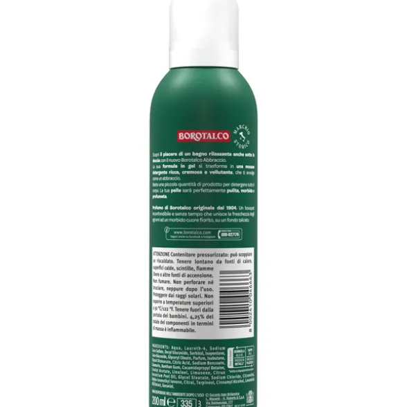 BOROTALCO ABBRACCIO BAGNODOCCIA GEL IN MOUSSE PROFUMO DI BOROTALCO 200 ML