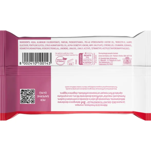 BOROTALCO DEO SALVIETTE SETA PROFUMO CIPRIATO DI FIORI ROSA 12 PEZZI