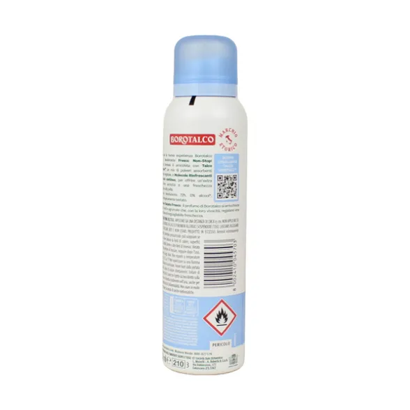 BOROTALCO FRESCO DEODORANTE SPRAY FRESCO NO STOP PROFUMO TALCATO FRESCO 150 ML