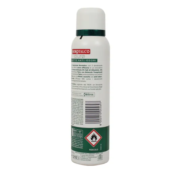 BOROTALCO PURO DEODORANTE SPRAY 0% SALI PROFUMO DI BOROTALCO 150 ML