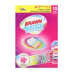BRAWN BUCATO SICURO 10 PANNI CATTURA LE TINTE E TUTTI I COLORI