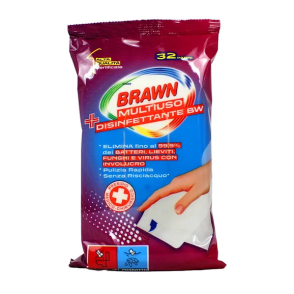 BRAWN 32 PANNI PROFUMATI MULTIUSO DISINFETTANTE BW PMC
