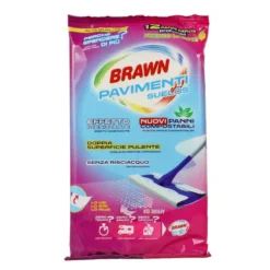 BRAWN PAVIMENTI 12 PANNI UMIDIFICATI IGIENIZZANTI LIMONE