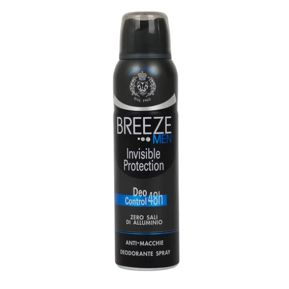 BREEZE DEODORANTE SPRAY MEN INVISIBLE 48H PROTECTION 150 ML