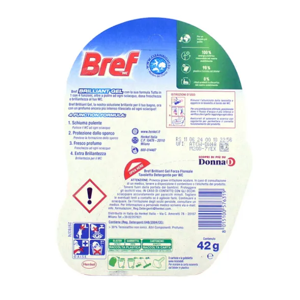 BREF WC BRILLIANT GEL TUTTOin1 MONO TAVOLETTA FORZA FLOREALE