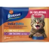 BREKKIES CAT DAILY DELICE JELLY 4 BUSTE DA 85 grammi 2 POLLO - 2 TACCHINO