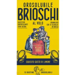 BRIOSCHI DIGESTIVO OROSOLUBILE GUSTO LIMONE GRANULATO CHE SI SCIOGLIE IN BOCCA 15 BUSTINE