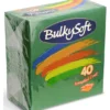 BULKYSOFT BOX TOVAGLIOLI 38x38 COLORE VERDE 2 VELI 40 PEZZI TRAMA IN TESSUTO