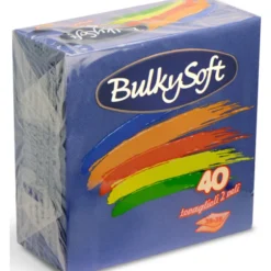 BULKYSOFT BOX TOVAGLIOLI 38x38 COLORE BLU 2 VELI 40 PZ TRAMA IN TESSUTO