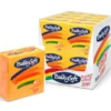 BULKYSOFT BOX TOVAGLIOLI 38x38 COLORE GIALLO 2 VELI 40 PZ TRAMA IN TESSUTO