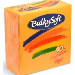 BULKYSOFT BOX TOVAGLIOLI 38x38 COLORE GIALLO 2 VELI 40 PZ TRAMA IN TESSUTO