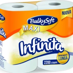 BULKYSOFT IGENICA INFINITA MAXI 4 ROTOLI 2 VELI 550 STRAPPI A ROTOLO