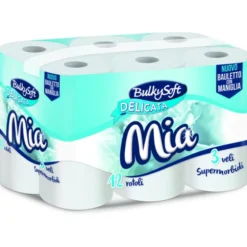 BULKYSOFT IGIENICA MIA DELICATA 12 ROTOLI 3 VELI 175 STRAPPI A ROTOLO