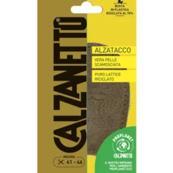CALZANETTO ALZATACCO VERA PELLE SCAMOSCIATA PURO LATTICE RICICLATO PROPLANET 1 PAIO MISURA 41-46 UOMO