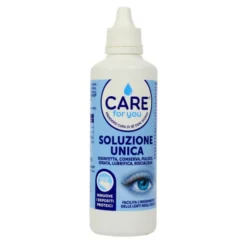 CARE FOR YOU SOLUZIONE UNICA DISINFETTA, CONSERVA, PULISCE, IDRATA, LUBRIFICA, RISCIACQUA LE LENTI A CONTATTO 100 ML