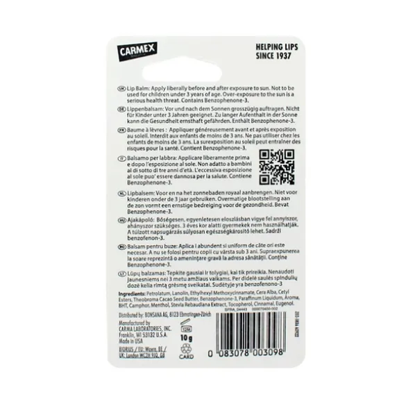 CARMEX LIP BALM CHERRY SPF15 TUBO 10 grammi