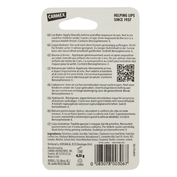 CARMEX LIP BALM CLASSIC SPF15 STICK 4,25 grammi