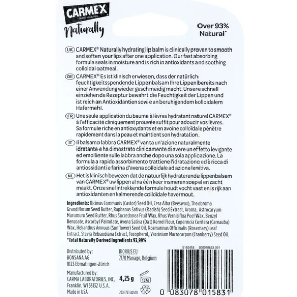 CARMEX NATURALLY LIP BALM ANGURIA STICK 4,25 grammi
