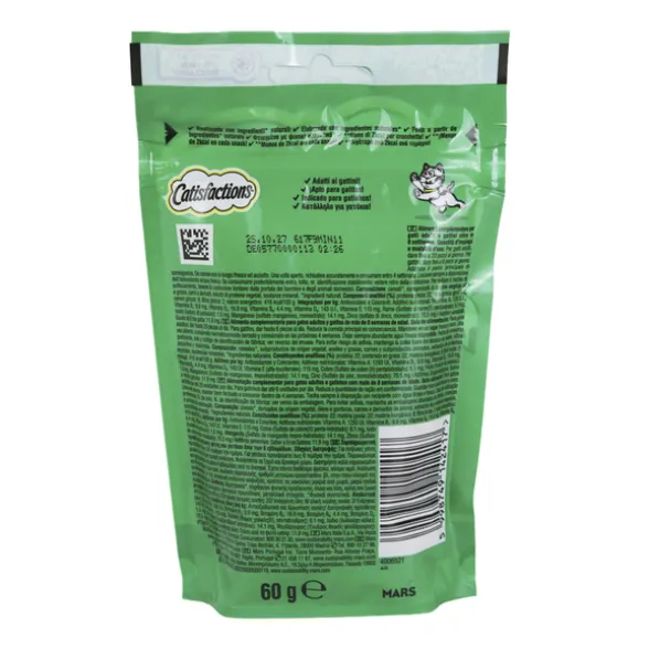 CATISFACTIONS GATTO CROCCHETTE GUSTO ERBA GATTA BUSTA 60 grammi