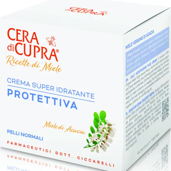 CERA DI CUPRA RICETTE DI MIELE CREMA VISO SUPER IDRATANTE PROTETTIVA MIELE DI ACACIA PELLI NORMALI 50 ML