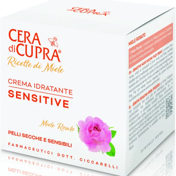 CERA DI CUPRA RICETTE DI MIELE CREMA VISO IDRATANTE SENSITIVE MIELE ROSATO PELLI SECCHE e SENSIBILI 50 ML