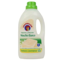 CHANTECLAIR DETERSIVO LIQUIDO BUCATO A MANO e LAVATRICE MUSCHIO BIANCO 27 LAVAGGI 1,5 LT