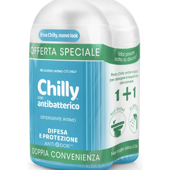 CHILLY INTIMO CON ANTIBATTERICO ANTI ODOR pH5 2 PEZZI DA 200 ML
