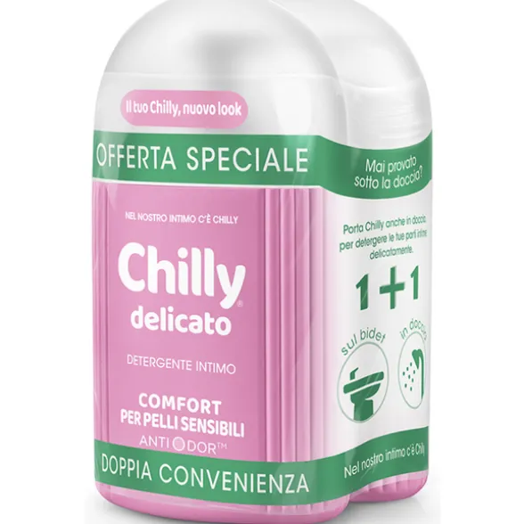 CHILLY INTIMO DELICATO pH5 PELLI SENSIBILI 2 PEZZI DA 200 ML