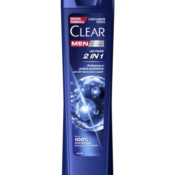 CLEAR MEN SHAMPOO ANTIFORFORA ACTION 2in1 TUTTI I TIPI DI CUTE E CAPELLI 225 ML