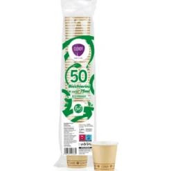 CLENDY HOME&CARE BICCHIERINO DI CARTA BIO AVANA 75 ML 50 PEZZI