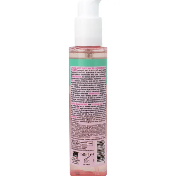 CLINIANS ACIDO GLICOLICO GEL DETERGENTE RINNOVATORE VISO CON ACQUA DI ROSA 150 ML